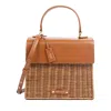 Modern Picnic Luncher Wicker Lunch Box In Brown