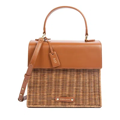 Modern Picnic Luncher Wicker Lunch Box In Brown