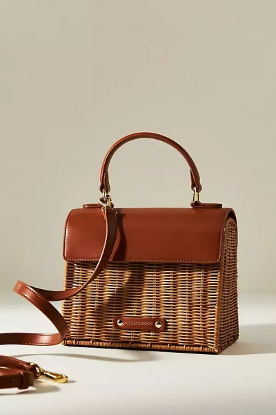 Modern Picnic Mini Wicker Luncher In Yellow