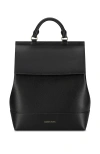 Modern Picnic The Grained Vegan Leather Backpack In Black