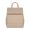 Modern Picnic Faux Leather Backpack In Cream