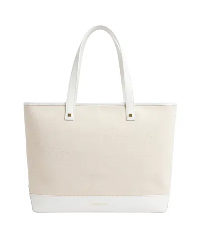 Modern Picnic The Canvas Insulated Tote In White