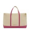 Modern Picnic Canvas Cooler Bag In Pink