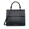 Modern Picnic The Large Luncher Crocodile-embossed Vegan Leather Bag In Black