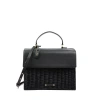 Modern Picnic Luncher Wicker Lunch Box In Black Wicker