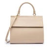 Modern Picnic The Large Luncher Grained Vegan Leather Bag In Light Beige