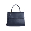 Modern Picnic Women's Large Luncher Embossed Faux Leather Shoulder Bag In Navy Croc