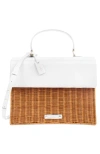 Modern Picnic The Large Luncher Wicker Lunch Box In White Wicker