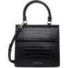 Modern Picnic The Luncher Crocodile-embossed Vegan Leather Bag In Black Croc