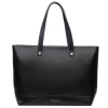 Modern Picnic The Grained Vegan Leather Tote In Black