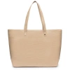 Modern Picnic The Croc Embossed Faux Leather Tote In Cream Croc