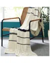 Modern Threads 100% Cotton Knit Throw In Black