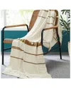Modern Threads 100% Cotton Knit Throw In Gold