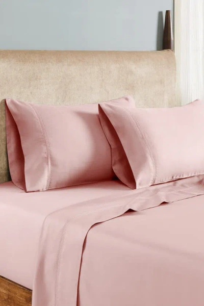 Modern Threads 1000 Thread Count Tri-blend 6-piece Sheet Set With Double Hole Hem In Rose