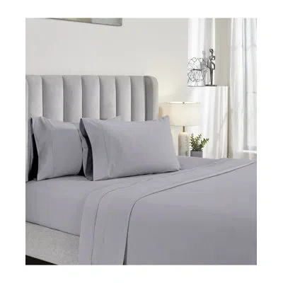 Modern Threads 200 Thread Count 100% Cotton Percale Sheet Set In Gray