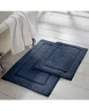 Modern Threads 2-pack Solid Loop Bath Mats In Blue