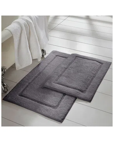 MODERN THREADS MODERN THREADS 2-PACK SOLID LOOP WITH NON-SLIP BACKING BATH MAT SET