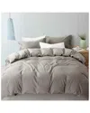 Modern Threads 3pc Linen-blend Duvet Set In Gray