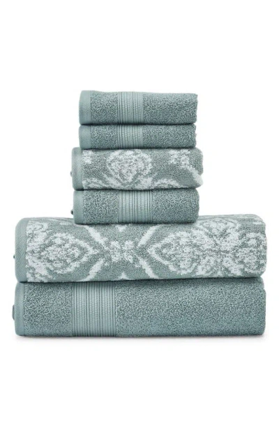 Modern Threads 6 Piece Yarn Dye Towel Set In Ivy