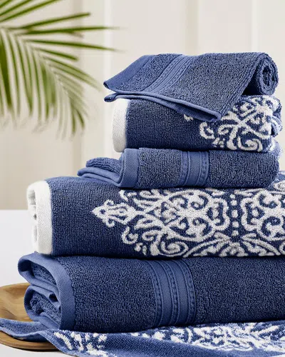 Modern Threads 6pc Reversible Artesia Yarn Dyed Jacquard Towel Set