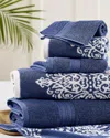 Modern Threads 6pc Reversible Artesia Yarn Dyed Jacquard Towel Set