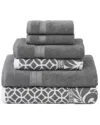 Modern Threads 6pc Reversible Trellis Yarn Dyed Jacquard Towel Set
