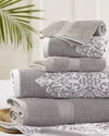 Modern Threads 6pc Reversible Yarn Dyed Artesia Jacquard Towel Set