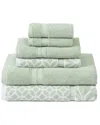Modern Threads 6pc Reversible Yarn Dyed Jacquard Towel Set
