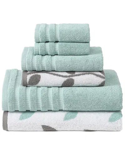 Modern Threads 6pc Vines Yarn Dyed Towel Set