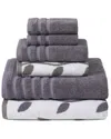 Modern Threads 6pc Vines Yarn Dyed Towel Set