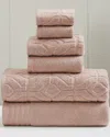 Modern Threads 6pc Yarn-dyed Diamond Gate Jacquard Towel Set