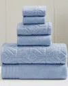 Modern Threads 6-piece Yarn Dyed Diamond Gate Jacquard Towel Set