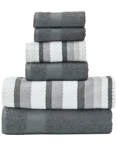 Modern Threads 6pc Yarn Dyed Jacquard Towel Set In Multi