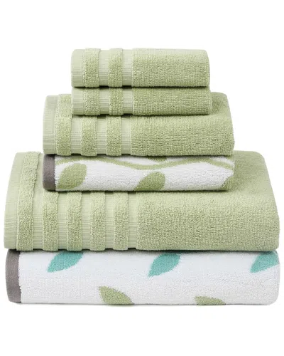 Modern Threads 6pc Yarn Dyed Vines Towel Set