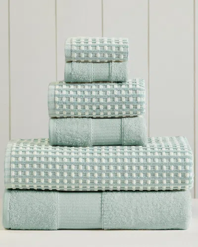 Modern Threads 6pc Yarn-dyed Cobblestone Jacquard Towel Set