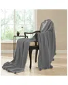 Modern Threads Acrylic Knit Throw In Gray