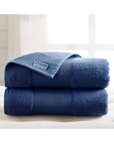 Modern Threads Air Cloud 2-pack Oversized Bath Sheet In Blue