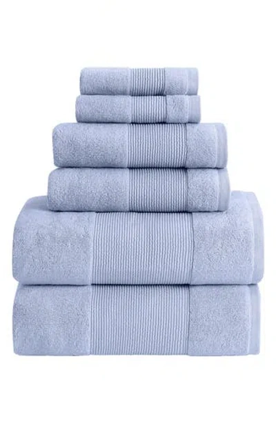 Modern Threads Air Cloud 6-piece Towel Set In Blue