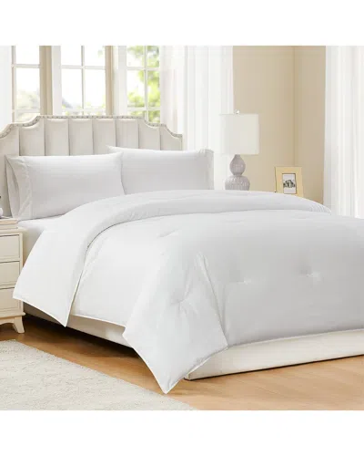 Modern Threads All Season Down Alternative Reversible Comforter & Duvet Insert - Check In White