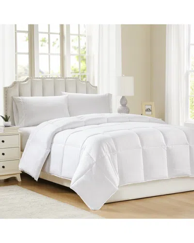 Modern Threads All Season Down Alternative Reversible Comforter & Duvet Insert - Stripe In White