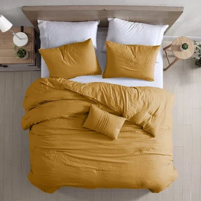 Modern Threads - Beck Comforter Set - Down Alternative Brushed Microfiber - Elegant All Season Bedspread Set - Incl In Gold