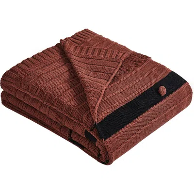 Modern Threads Cable Knit Throw Blanket In Burgundy