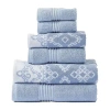 Modern Threads Charlize 6-pc. Bath Towel Set In Blue