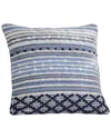 Modern Threads Cotton Blend Decorative Pillow Cover In Blue