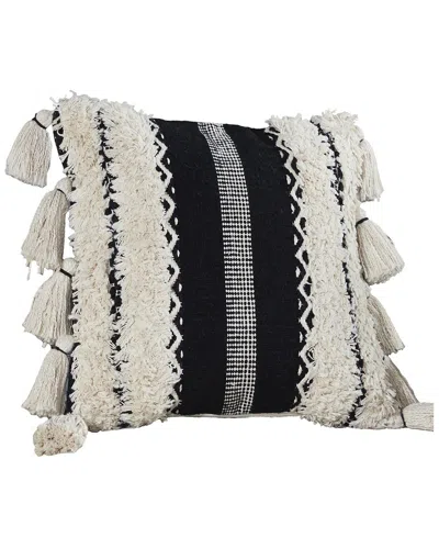 Modern Threads Cotton Decorative Pillow Cover In Black