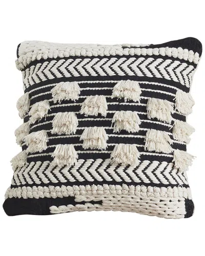 Modern Threads Cotton Decorative Pillow Cover In Black