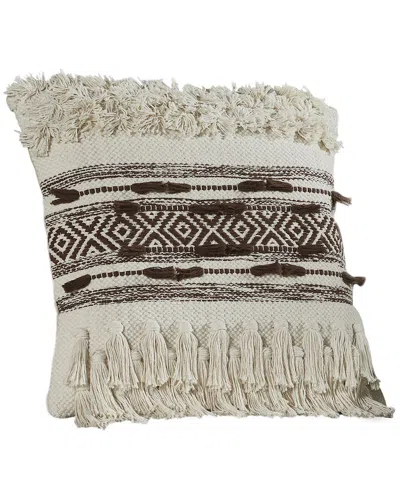 Modern Threads Cotton Decorative Pillow Cover In White