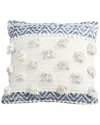 Modern Threads Cotton Decorative Pillow Cover In Blue