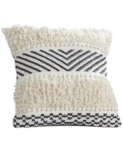 Modern Threads Cotton Decorative Pillow Cover In White