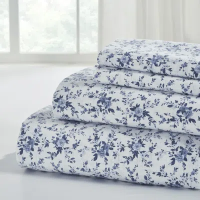 Modern Threads Cotton Flannel Sheet Set In Blue